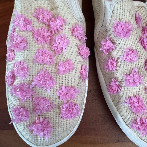 Kate Spade x Keds Rafia Pom Pom Slides Sz 10 - Picture 3 of 7